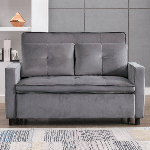 Ebern Designs Mervil 57'' Velvet Sleeper Sofa & Reviews Wayfair